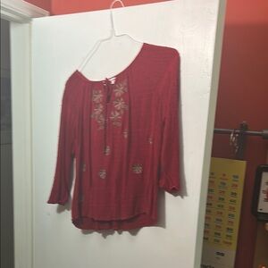 Elegant Red Women's Top